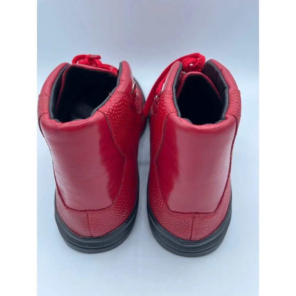 Belvedere Angelo Mens Red Crocodile Calf Leather High Top‎ Sneakers Sz 8 RARE